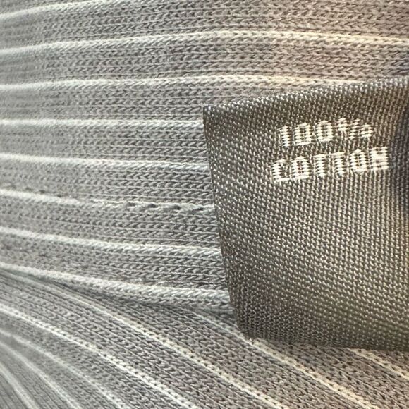 Michael Kors Gray and White Striped Long Sleeve Dress Shirt in Size 16 - 32/33 - Picture 6 of 7